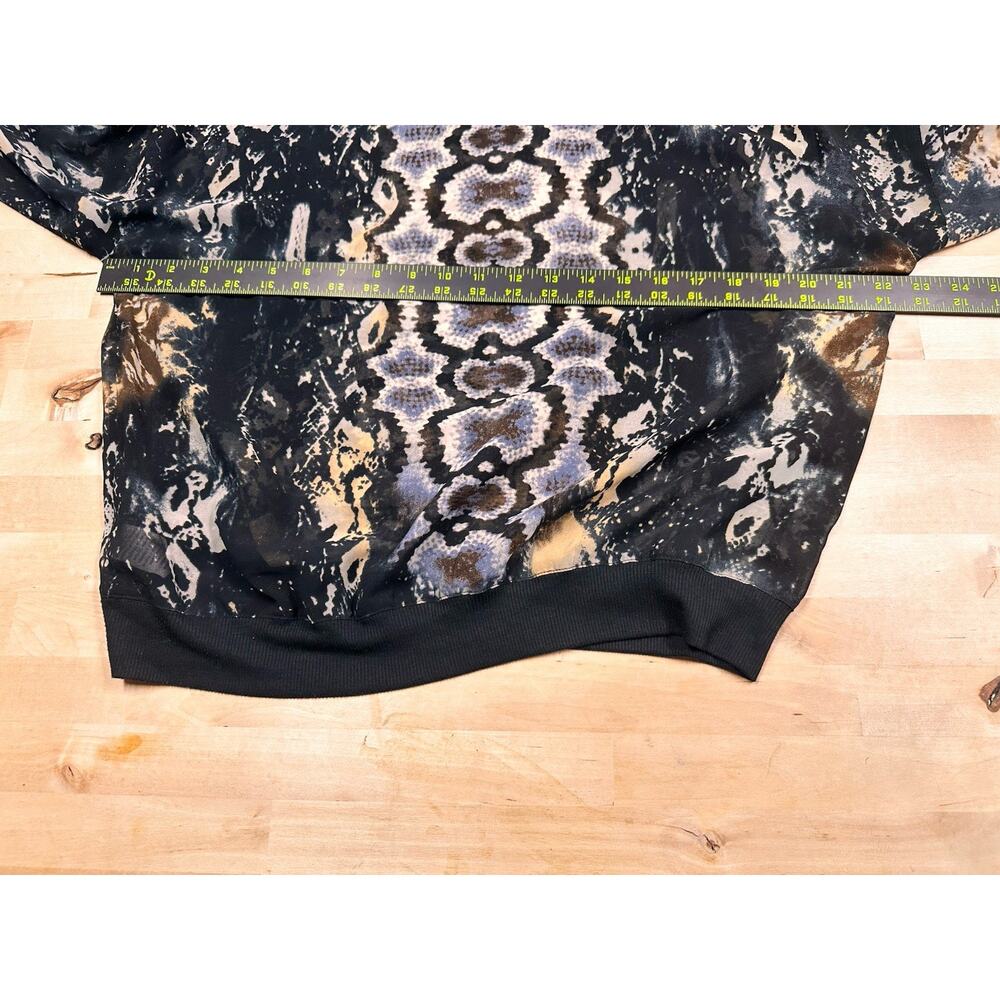 Cabi Python Retro Print Chiffon Blouse Size L - image 7